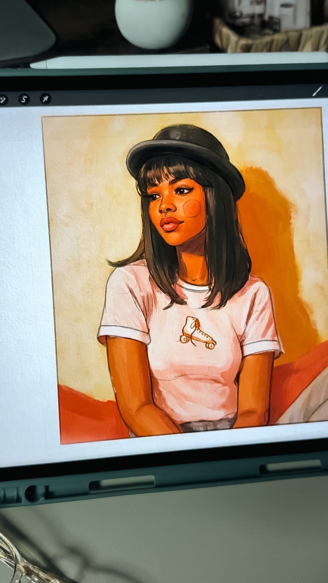 Did a little afternoon sketch and paint on my iPad yesterday👩🏾‍🎨. Trying to get back in the swing of creating for myself and not for coursework 💕

#digitalpainting #digitalillustration #digitaldrawing #ipadpro #ipadart #ipadartist #blackartist #womanillustrator #womanillustration #sketch #procreate #procreateillustration
